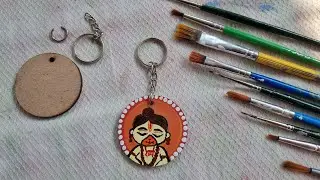 Handmade key chain ideas 💡 #hanumanji #easydrawing #keychains#diy #cuteart #cutekeychains #viralart 