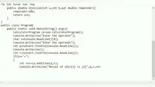 Calculator JAVA Program