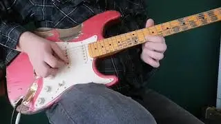 Red Sparkle Heavy Relic Partscaster with Fender Tone Master Deluxe Reverb. Demo No Talking