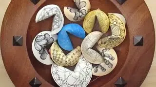 Zentangle&reg; Inspired Art Paper Fortune Cookie Project