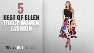 Ellen Tracy Women Fashion [2018 Best Sellers]: Ellen Tracy Women's Black Lace and Floral Print
