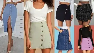 Latest Casual Button Front Skirt Outfit Ideas, Style your Button Front Skirt in a new style