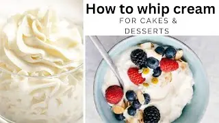 How to whip cream for desserts & cakes| Tips & tricks to get perfect texture & peaks #viralvideo