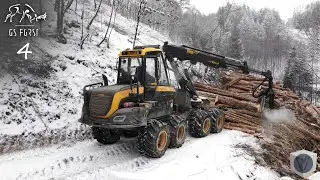 🌲 PONSSE Ergo im Schnee | Unterwegs mit GS Forst Teil 4 [4K]