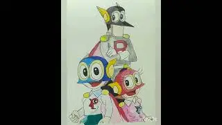 Perman new drawing 😊😊 @Supermaker #perman #pako #birdman #perman team drawings