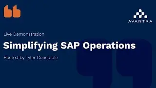 Avantra Live Demo - Simplifying your SAP Operations