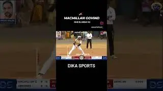 Mind blowing six by MacMillan Govind 🏏🔥 #cricket #trending #dikasportslive #tennisballcricket #india