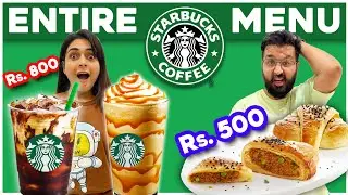 We Ordered ENTIRE Starbucks MENU in 24 Hours Food Challenge 😱