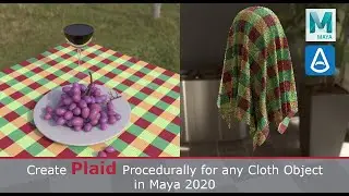 Create Plaid for any Cloth Object Procedurally in Maya 2020
