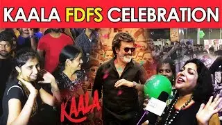 #Kaala Movie FDFS Dances| First Day First Show Celebration | Celebrities Fans Expectation Reviews