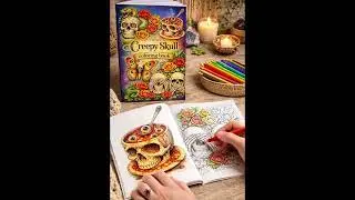 Creepy Skull Coloring Book for Adults
