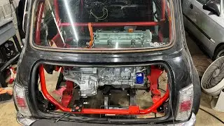 The Engine Is In!! K Swap Mid Engine Classic Mini Cooper Build Episode 7