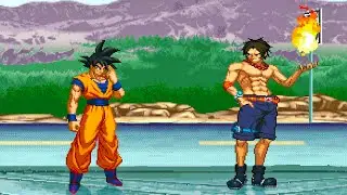 Goku Vs. Portgas D. Ace - Flame-Flame Fruit