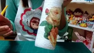 RECICLAGEM DE GARRAFAS COM DECOUPAGE