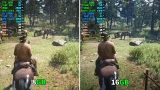 Red Dead Redemption 2 | 8 GB RAM VS 16GB RAM | RamTEST COMPARATION | BENCHMARK