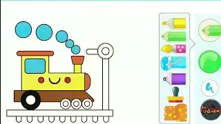 Easy Colorful Train Drawing for Kids | Easy Drawing for Kids | Train drawing easy | drawing | art |
