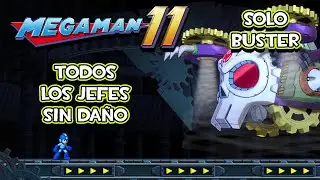 Megaman 11 (PC) - Todos Los Jefes (Dificultad SuperHéroe, Solo Buster, Sin Doble Mega, Sin Daño)