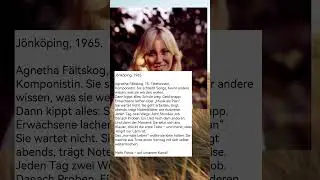 Agnetha F&auml;ltskog: Mit 15 alles riskiert &ndash; und nicht zur&uuml;ckgeschaut