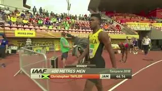 400 METRES MEN: IAAF WORLD U20 CHAMPIONSHIPS TAMPERE 2018 - Christopher TAYLOR