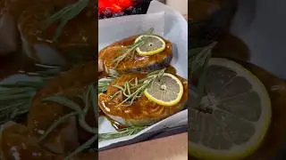 Стейк из лосося с розмарином #еда #рецепты #вкусно #cooking #eating #fish #recipe #рыбавдуховке