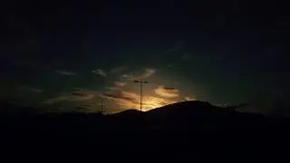 sunset over the horizon