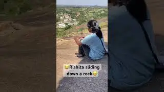Sliding down a rock? #shivganga #temple #view #hiking #vacation #climbing