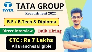 TATA GROUP Recruitment 2022 | Fresher Jobs | All Branches Eligible | MNC Jobs 2022 | Tata Jobs 2022