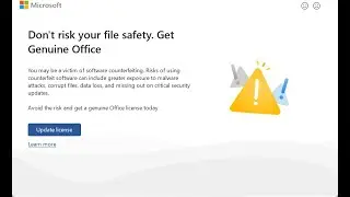 How to Remove 'Get Genuine Office' Notification | Fix Your License Isn&rsquo;t Genuine Error in Ms Office