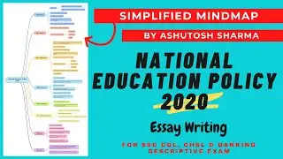 NEW NATIONAL EDUCATION POLICY 2020 | SIMPLIFIED MINDMAP | ESSAY WRITING | BANK SSC DESCRIPTIVE EXAM