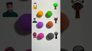 Guess the color Mixed of Squidgame 2 with Sprunki #satisfying #mixing #Lemoon