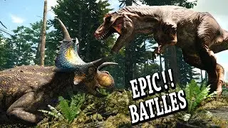 EPIC DINO BATTLES!! XENOCERATOPS vs CERATORSAURUS!! Collision Course Gameplay Ep2 Project Crynosaurs