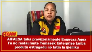 AIFAESA taka provizoriamente Empreza Aqua Fu no restaurante Temasek Enterprise