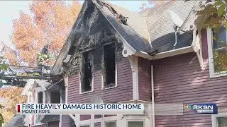 Fire causes extensive damage to historic Mt. Hope home