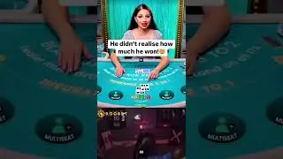 He didnt realize how much he won! #gambling #casino #onlinecasino #blackjack #responsiblegambling