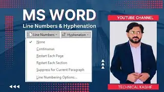 How to use Line Numbers  in MS Word