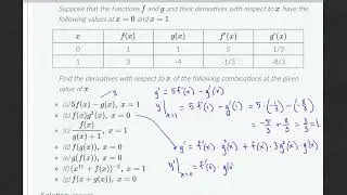 Calc1s304 Chain rule with the table