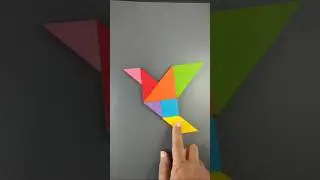 easy tangram drawing shape #tangram #tangrampuzzle #satisfyingart