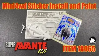 Mini4wd Sticker Install and Paint  super avante rs ITEM 18065