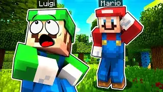 Mario & Luigi Play Minecraft Part 1 - LUIGI IS SCARED?!