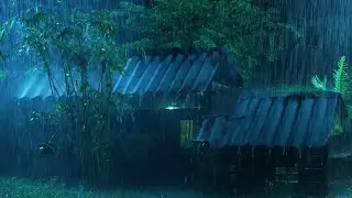 Powerful Night Rainstorm on Rickety Tin Roof with Thunder &ndash; Perfect for Deep & Fast Sleep
