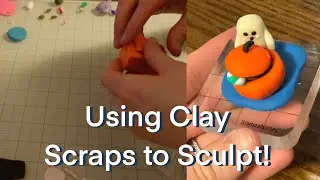 Using my Scrap Clay to Create a Mystery Sculpture Part 1! Halloween and Ghost Clay Artist Challenge!