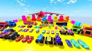 GTA V Mods Stunt Car Racing Challenge By SPIDER-MAN With Amazing Super Cars monster trucks