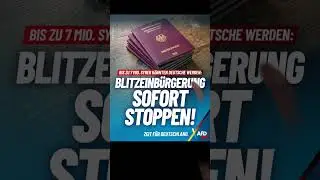 Blitzeinb&uuml;rgerung stoppen #afd #politik #bundestag #nachrichten #cdu