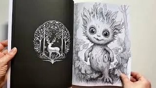 Fantasy Coloring Book „Forest Creatures“ Special Edition by Elina I. - Full Flip Through Video
