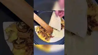 TikTok Viral Tortilla Breakfast Wrap Hack Using Omelette #shorts #asmr #hack #breakfast #asmrsounds