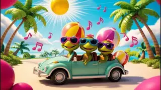 Three Tiny Turtles on a Trip | English Nursery rhyme for children
