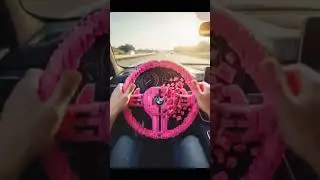 The PINK LEGO Steering Wheel Comes Alive 😳✨| Ultra-Realistic AI Short #asmr #viral #satisfying #ai