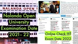 Nalanda Open University| NOU Exam Date 2021 & 2022 | Online Checking Examination