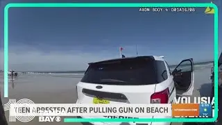 Teen arrested after pulling gun on beach in New Smyrna, Florida