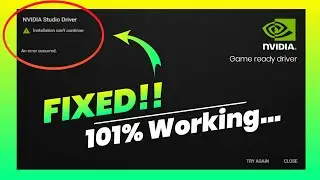 🔴Fixed - installation can't continue | Solved GeForce game ready driver Update Installation error